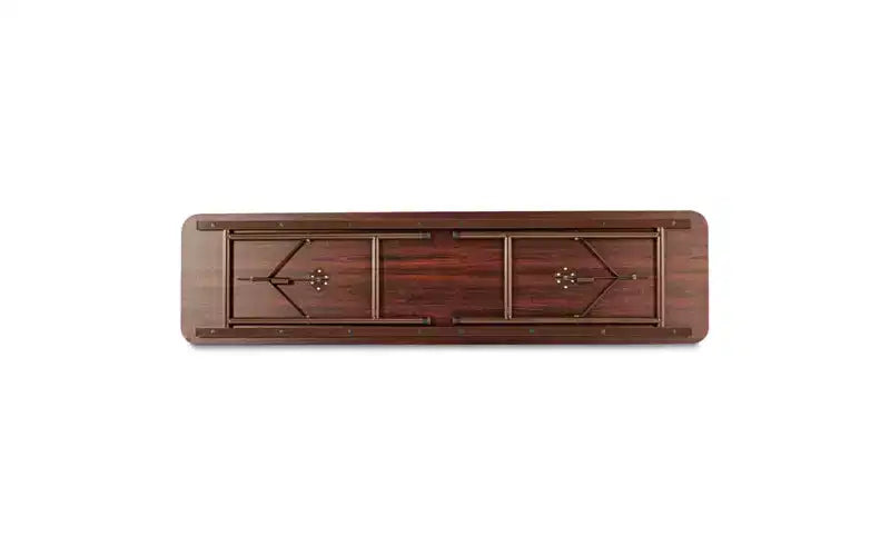 Alera Wood Folding Table, Rectangular, 71.88w x 17.75d x 29.13h, Mahogany