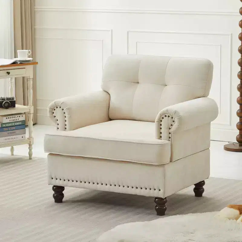 Chenille 3-Pieces Living Room Sofa Set with 3-Seat Couch, 2-Seat Loveseat, Single Sofa Chair