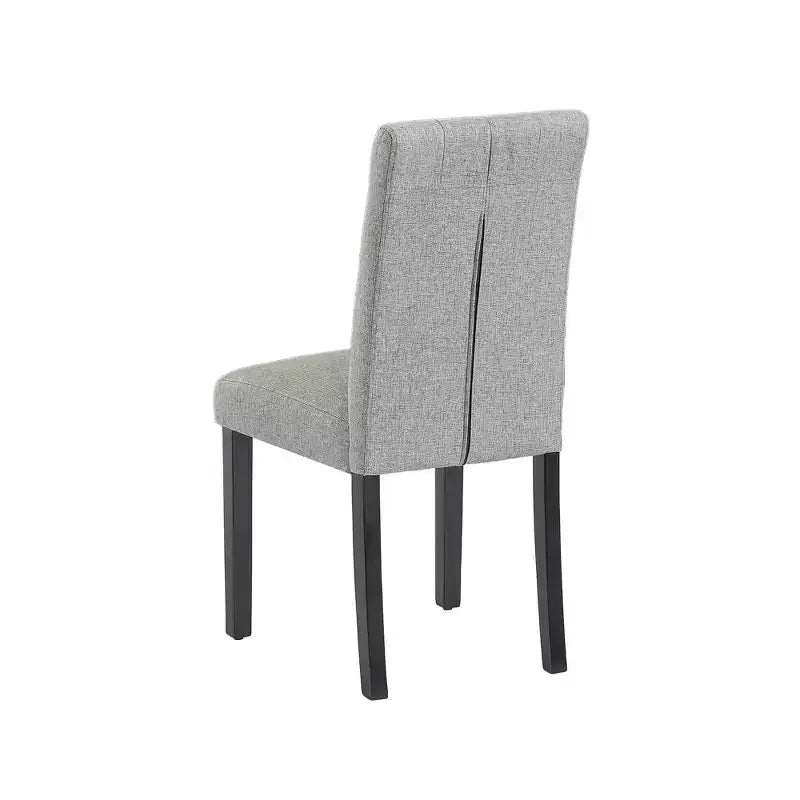 Upholstered Dining Chairs Set of 2/4/6 Button Tufted High Back Chairs Padded Seat & Rubber Wooden Legs, Coffee/Beige/Gray
