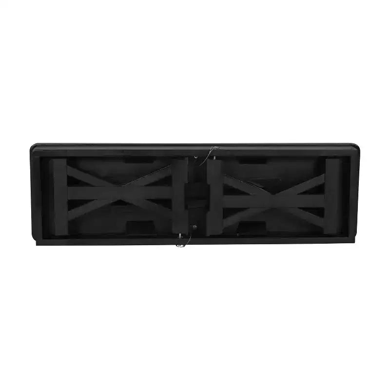40 x 12 Black Wash Commercial Antique Solid Pine Farmhouse Folding Bench with Foldable Locking X-Legs