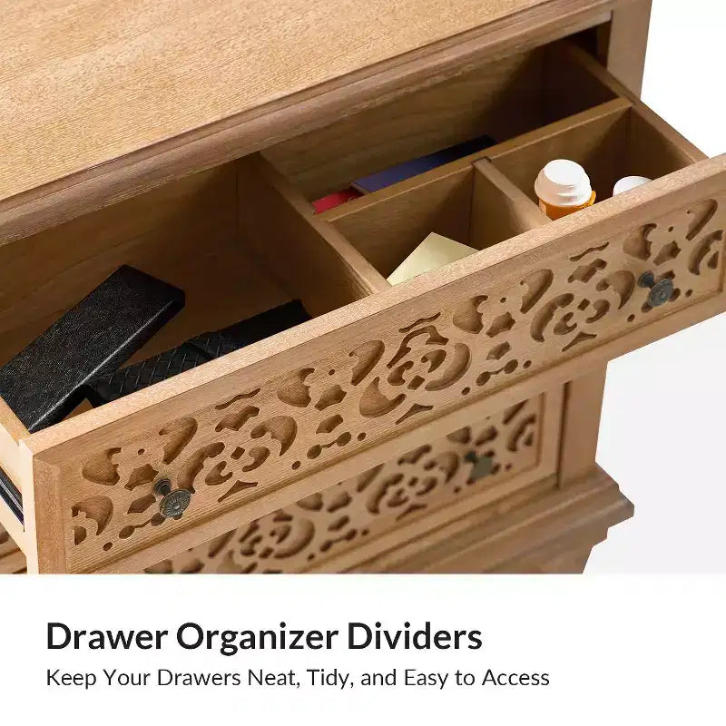 3-Drawer End Table with Built-In Outlets