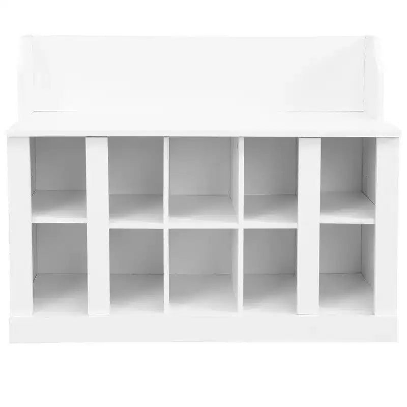 Elegant Hall Tree with Wall Mounted Coat Rack and Adjustable Shelves and 4 Hooks