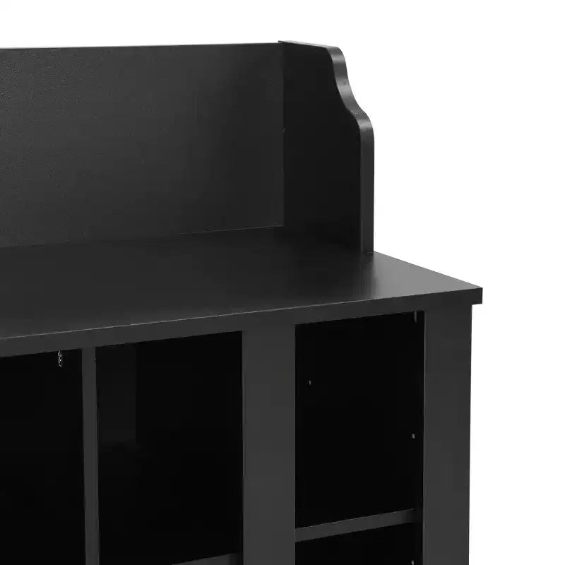 Elegant Hall Tree with Wall Mounted Coat Rack and Adjustable Shelves and 4 Hooks