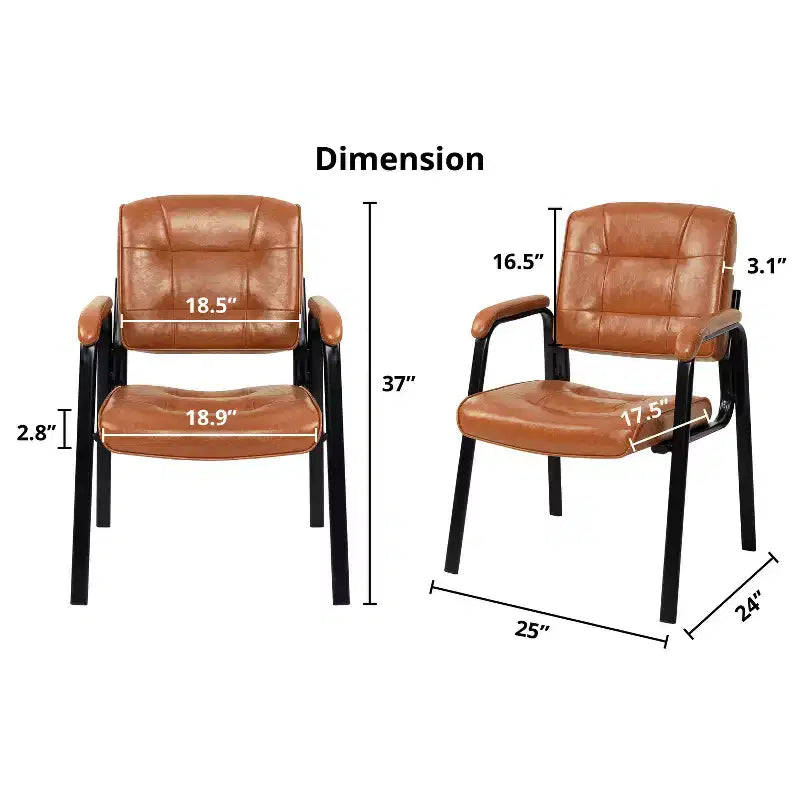 Faux Leather Guest Chair Sled Base Office Visitor Seating Set of 2/4/6/8
