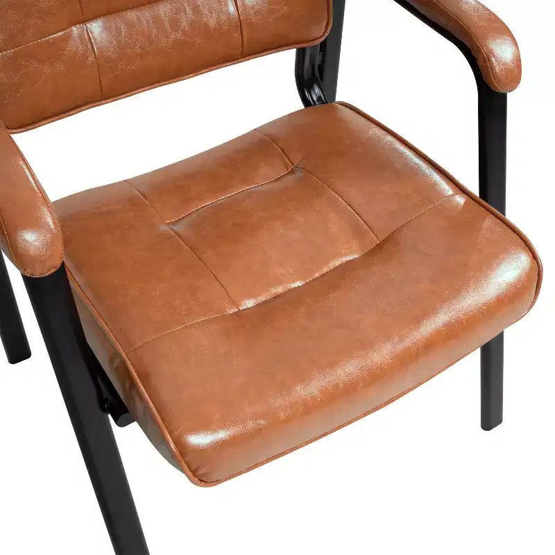 Faux Leather Guest Chair Sled Base Office Visitor Seating Set of 2/4/6/8