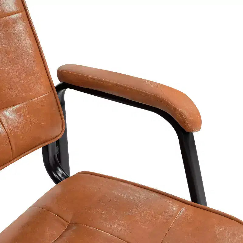 Faux Leather Guest Chair Sled Base Office Visitor Seating Set of 2/4/6/8