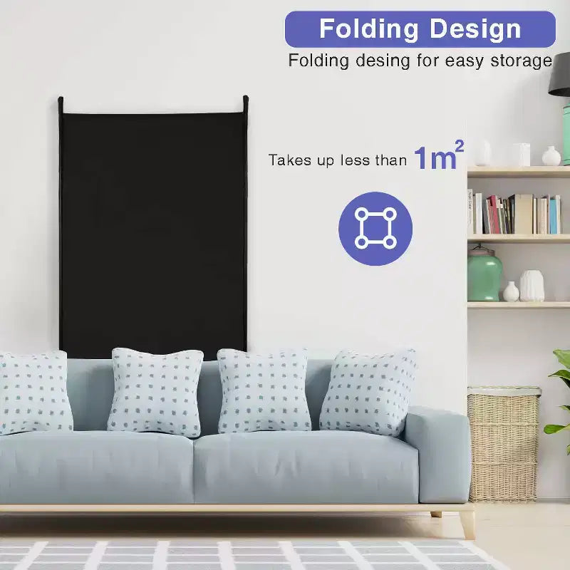 Versatile 3-Panel Room Divider Folding Privacy Screen with Metal Frame Space Separator