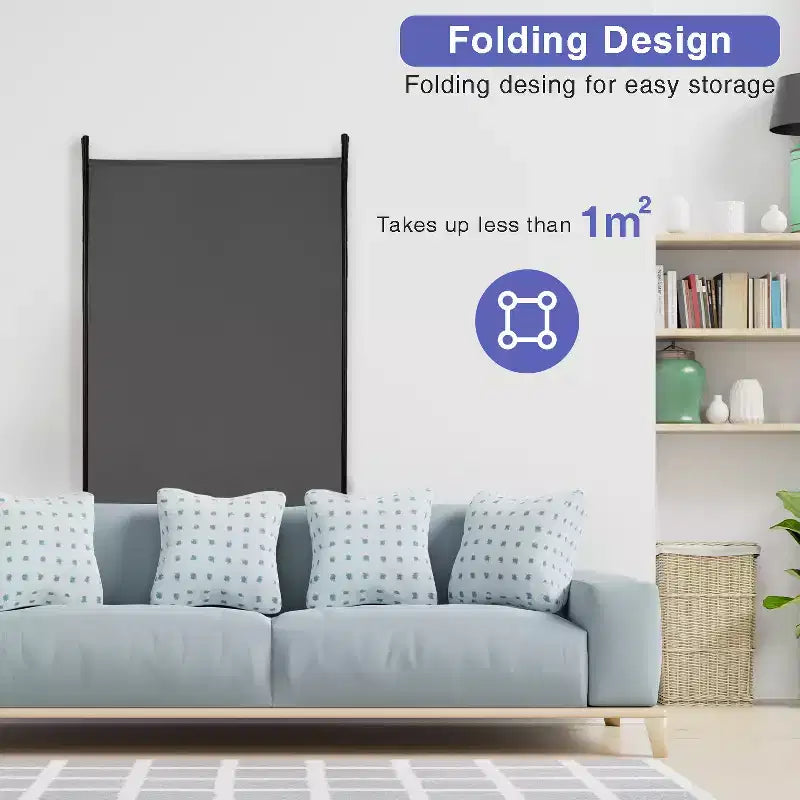 Versatile 3-Panel Room Divider Folding Privacy Screen with Metal Frame Space Separator