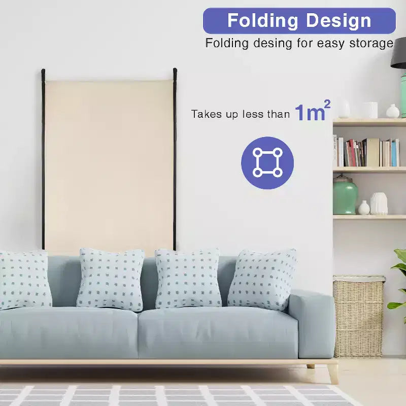 Versatile 3-Panel Room Divider Folding Privacy Screen with Metal Frame Space Separator