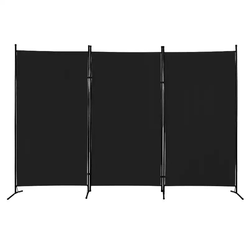Versatile 3-Panel Room Divider Folding Privacy Screen with Metal Frame Space Separator