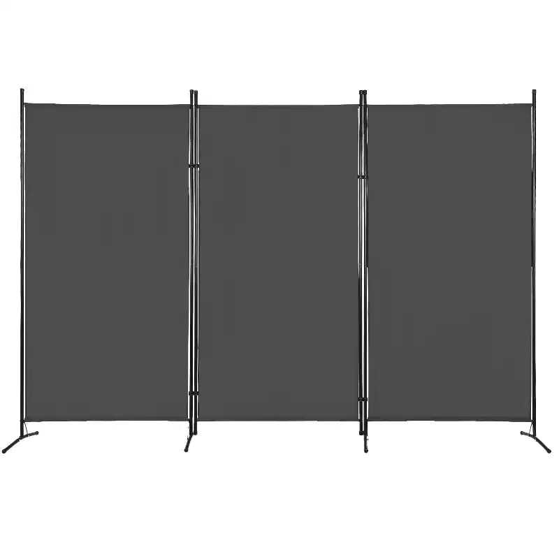 Versatile 3-Panel Room Divider Folding Privacy Screen with Metal Frame Space Separator