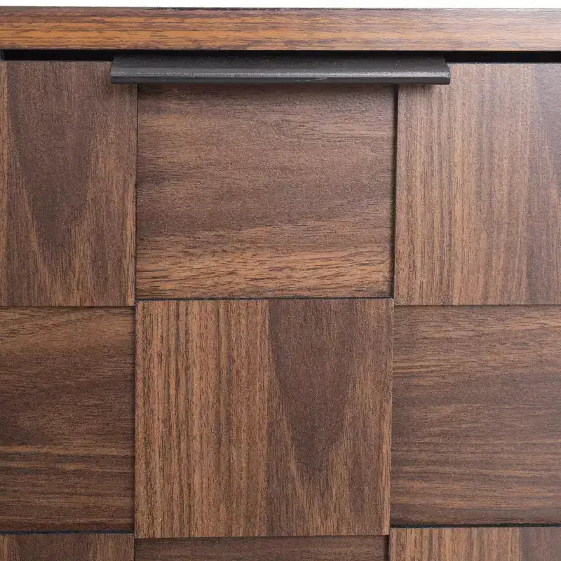 Mid Century TV Stand with 2 Drawers, Media Console Table for TVs up to 85", Entertainment Center with 2 Storage Cabinets, Dark Brown