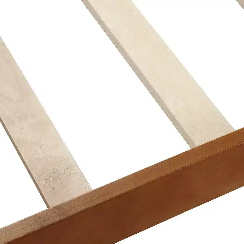 Wood Platform Bed Frame with Sleigh Design, Headboard, Footboard, and Sturdy Slat Support