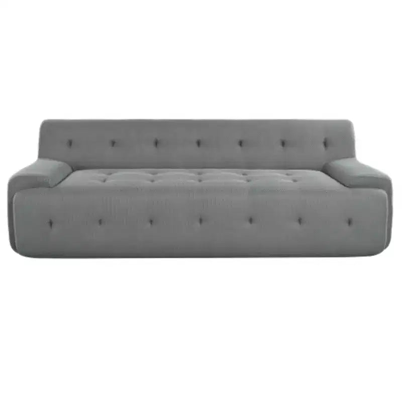 Modern Minimalist Style Tufted Design Upholstered Sofa, 3-Seat Compression Sofa for Living Room, Bedroom, and Apartment