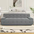 Modern Minimalist Style Tufted Design Upholstered Sofa, 3-Seat Compression Sofa for Living Room, Bedroom, and Apartment