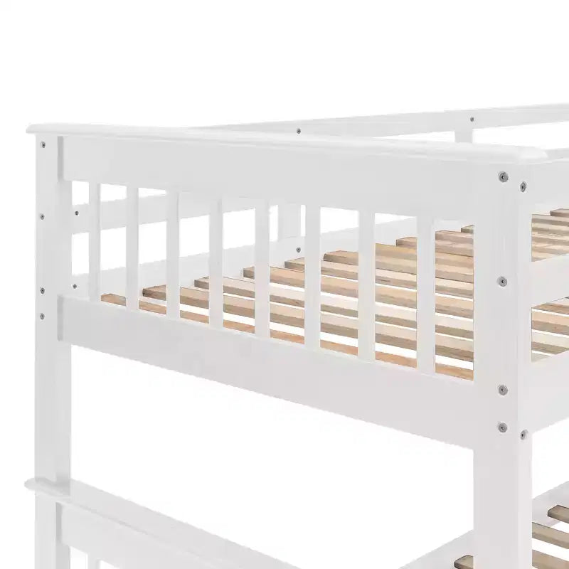 Twin-Over-Full Stairway Bunk Bed with Drawer, Storage and Guard Rail