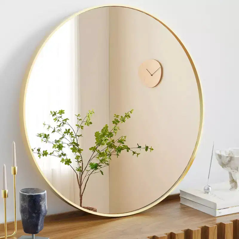 30 InchCircular Wall Mirror, Hanging Mirror for Above Sink, Bathroom Hanging Mirror