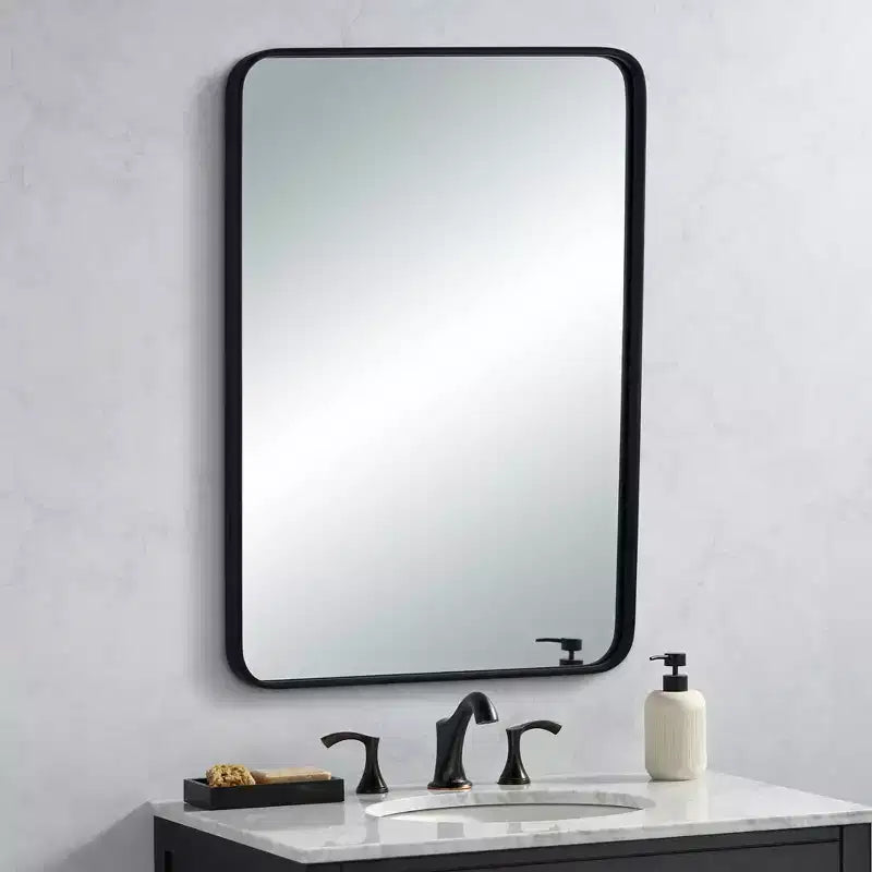 24 x 38 Black Rectangular Wall Mirror