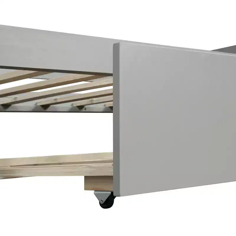 Modern Design Twin Size Wooden Daybed with Trundle, Sturdy Construction