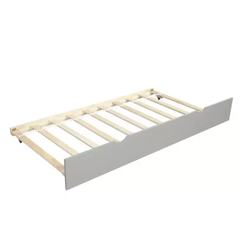 Modern Design Twin Size Wooden Daybed with Trundle, Sturdy Construction