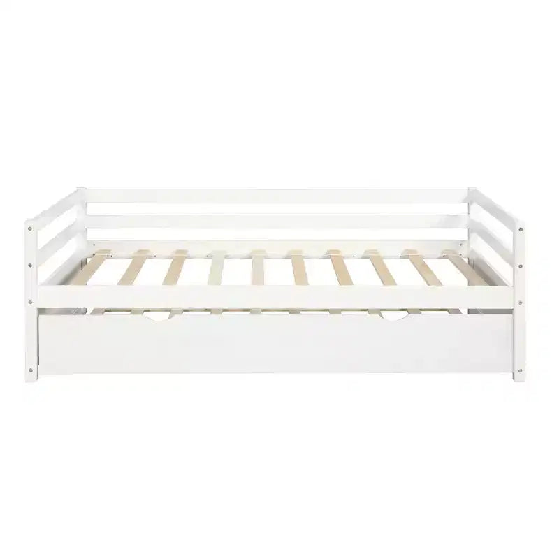 Modern Design Twin Size Wooden Daybed with Trundle, Sturdy Construction