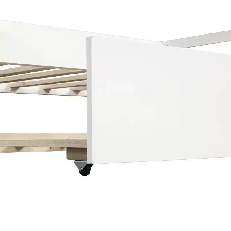 Modern Design Twin Size Wooden Daybed with Trundle, Sturdy Construction