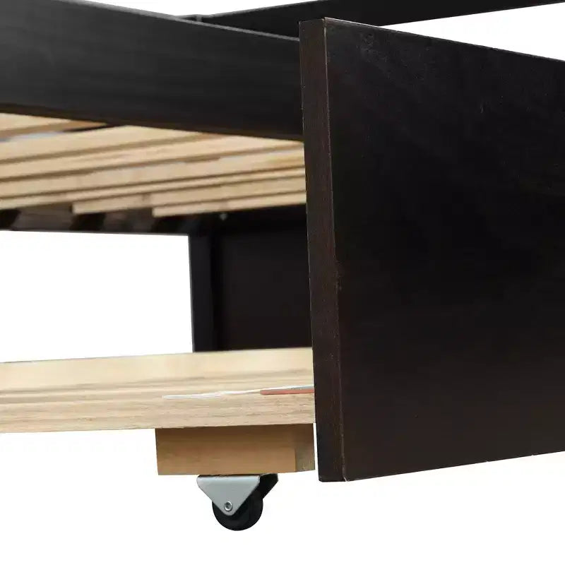 Modern Design Twin Size Wooden Daybed with Trundle, Sturdy Construction