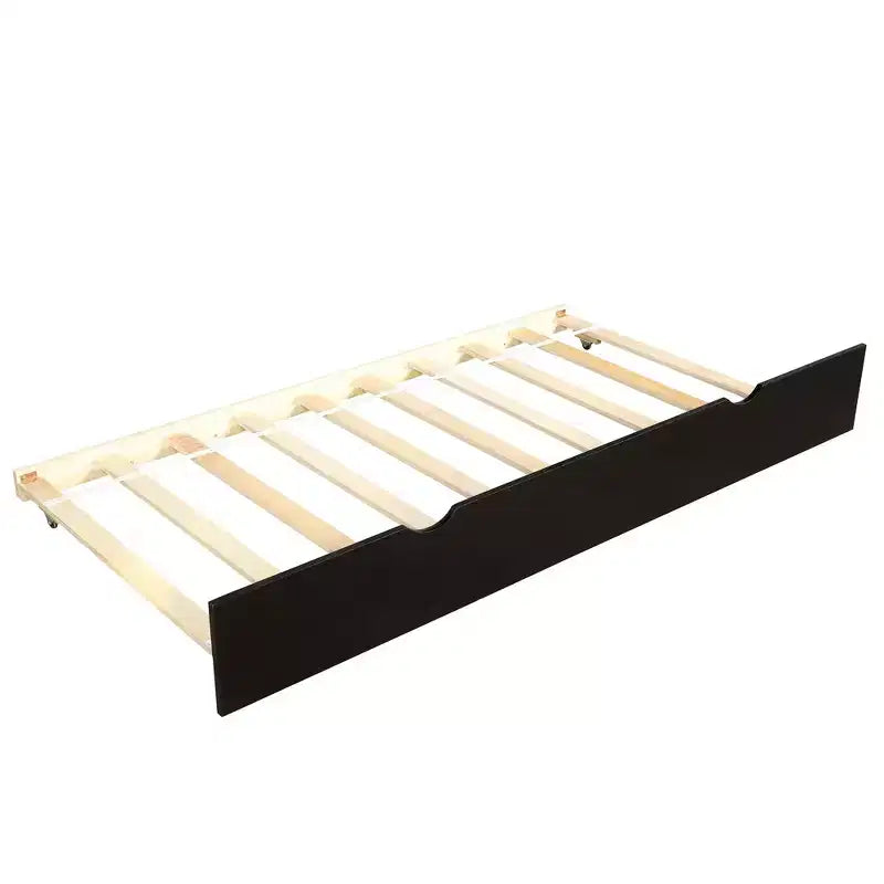 Modern Design Twin Size Wooden Daybed with Trundle, Sturdy Construction