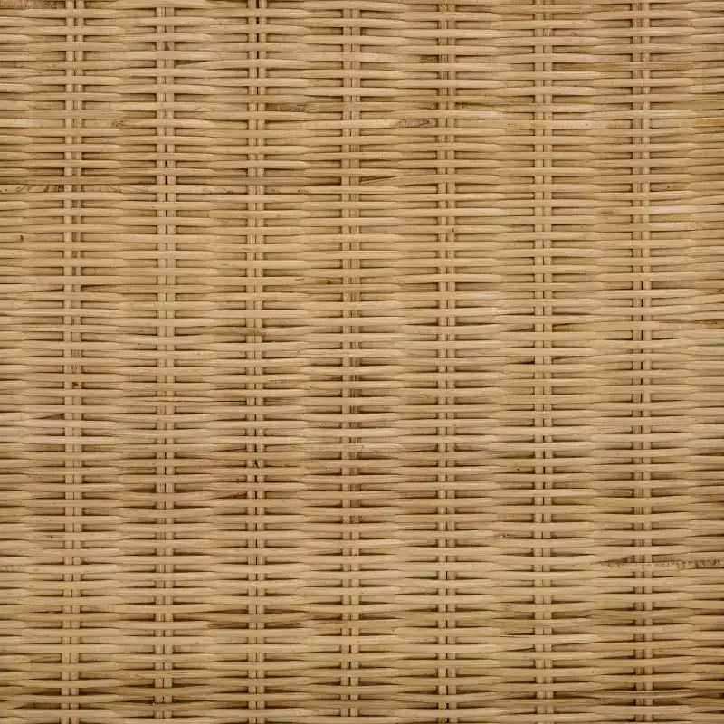 Weaved Accent Table, Natural Mango Wood with Rattan Design
