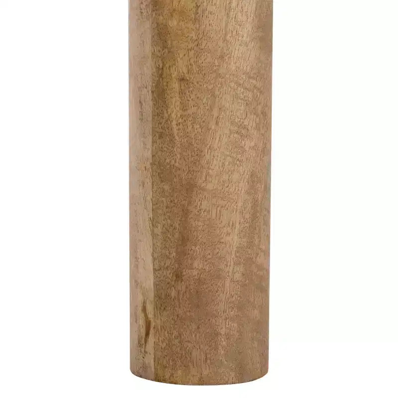Weaved Accent Table, Natural Mango Wood with Rattan Design