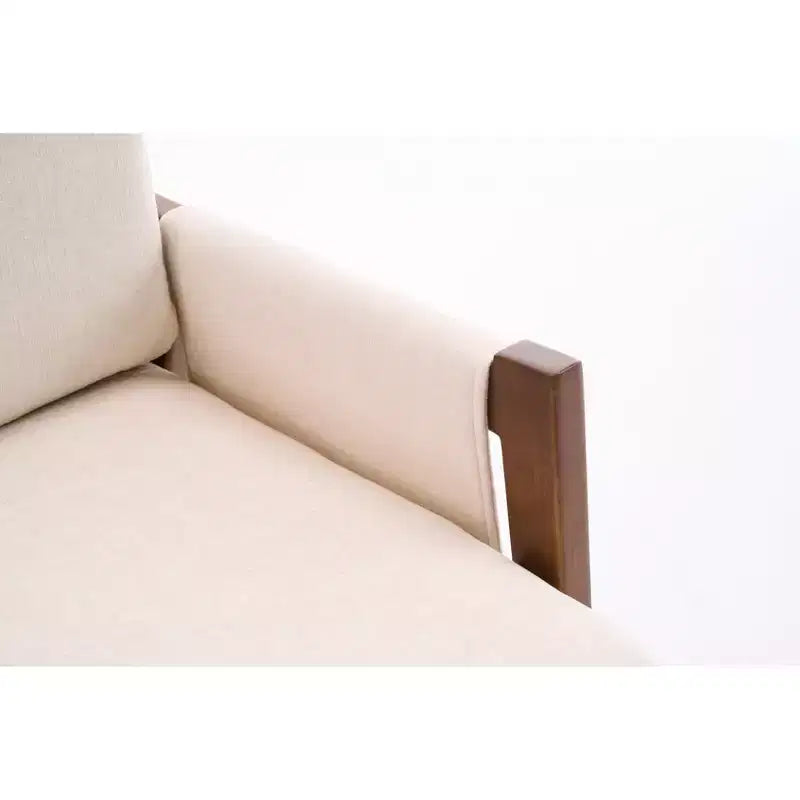 TUYOHW Mid-Century Modern Accent Chair with Chenille Upholstered Wooden Lounge Chair with Armrest Single Sofa Chairs for Living Room, Bedroom
