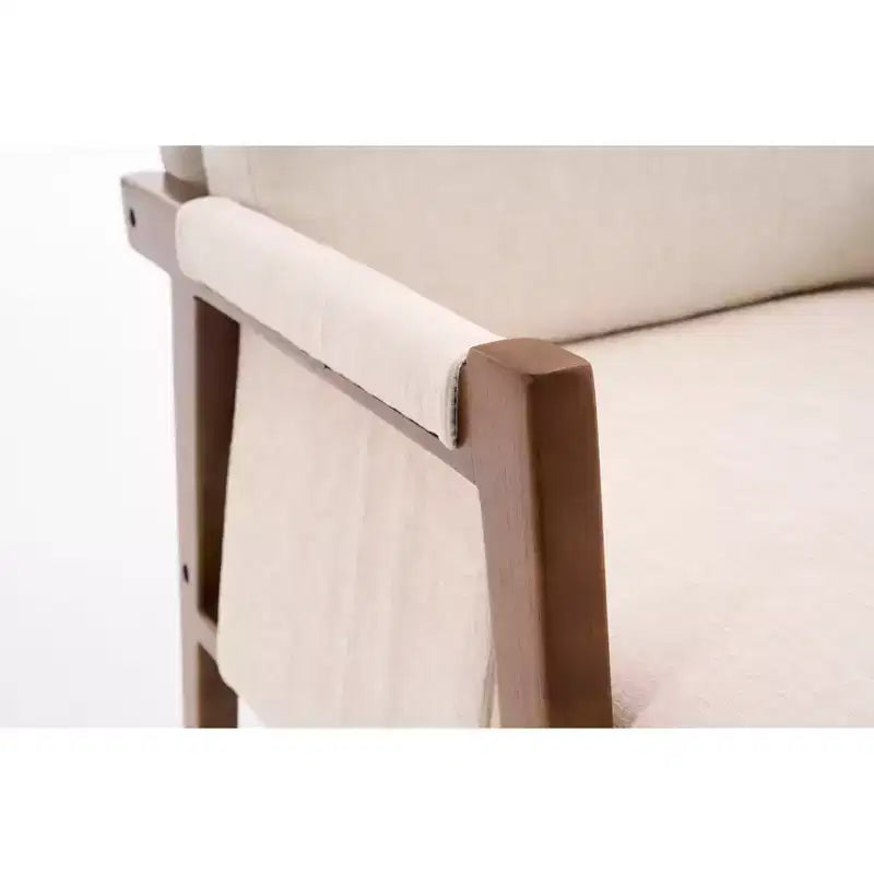 TUYOHW Mid-Century Modern Accent Chair with Chenille Upholstered Wooden Lounge Chair with Armrest Single Sofa Chairs for Living Room, Bedroom
