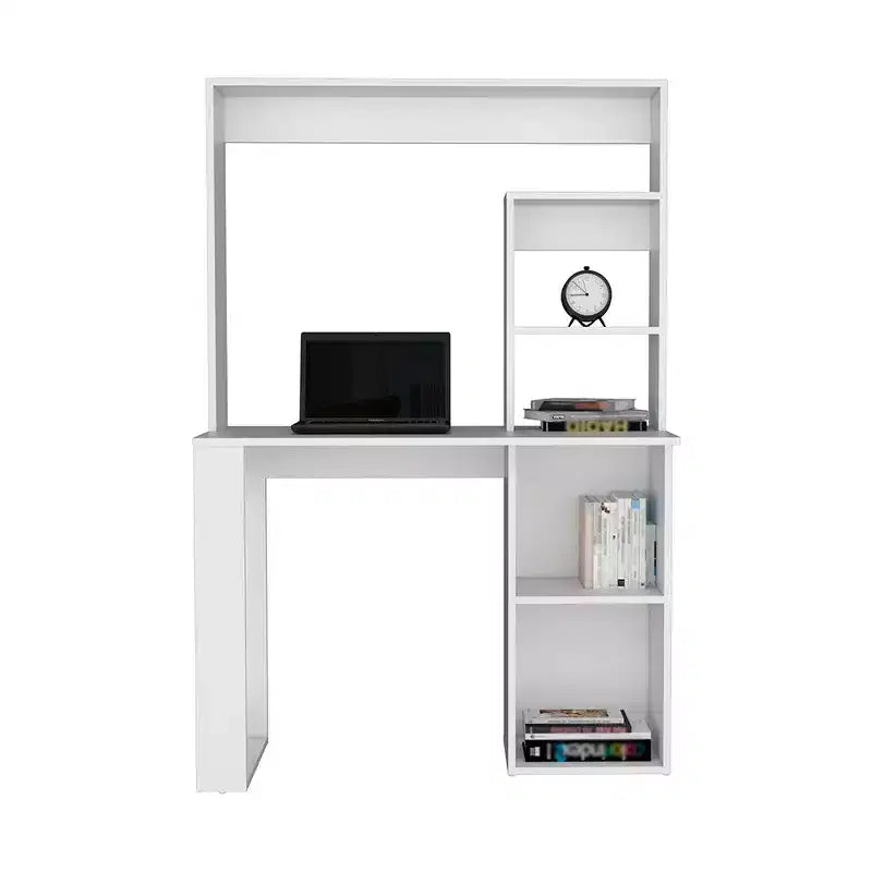 TUYOHW 38.8 Computer Desk,Writing Desk with Hutch and 5 Storage Shelves,Expansive Desktop,Modern Workstation for Laptop,Office,Bedroom,Study