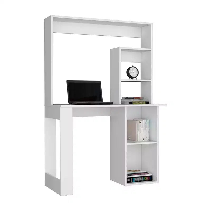 TUYOHW 38.8 Computer Desk,Writing Desk with Hutch and 5 Storage Shelves,Expansive Desktop,Modern Workstation for Laptop,Office,Bedroom,Study