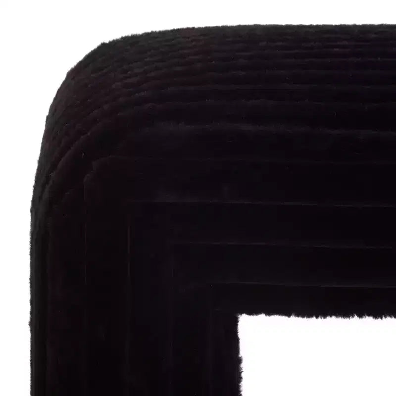 Modern Wood Bench with Padded Seat