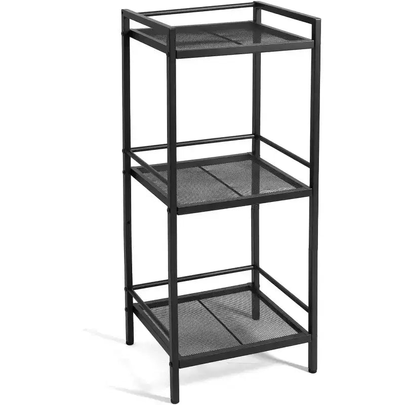Storage Rack carbon steel Bookcase,Freestanding Bathroom Storage Shelving Unit, Display Plant Stand, Corner Rack Shelving for Kitchen Organization