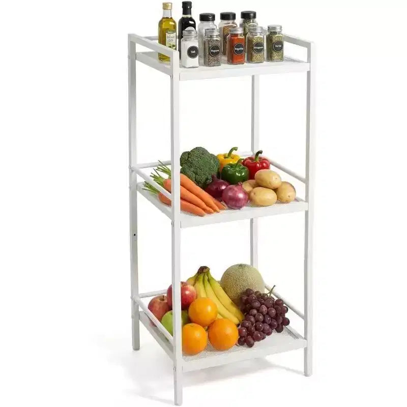 Storage Rack carbon steel Bookcase,Freestanding Bathroom Storage Shelving Unit, Display Plant Stand, Corner Rack Shelving for Kitchen Organization