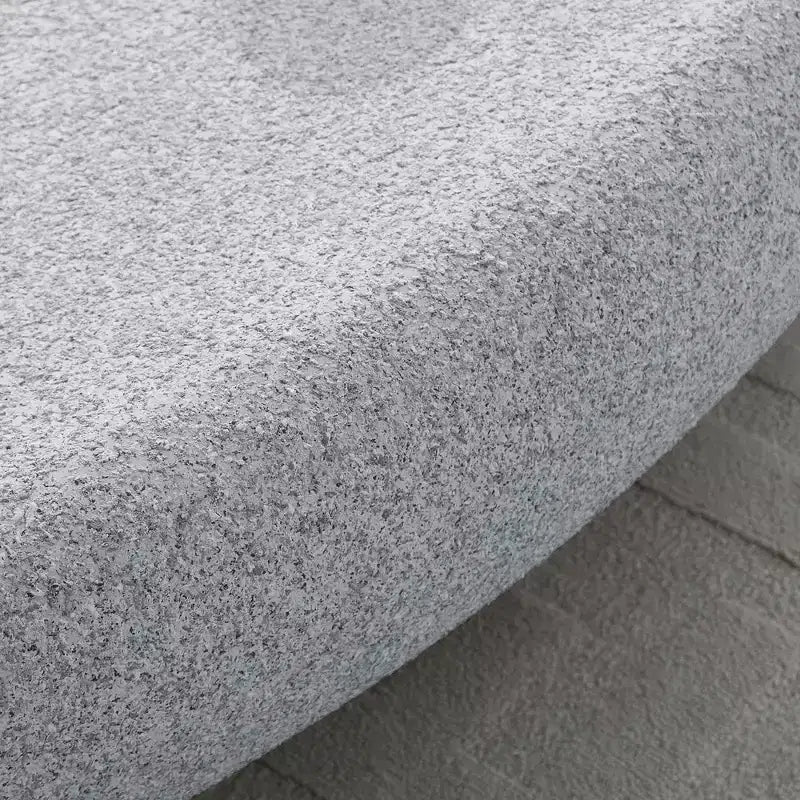 Modern Oval Coffee Table Vintage Center Table Sofa Table, No-Assembly, Matte Rock Gray