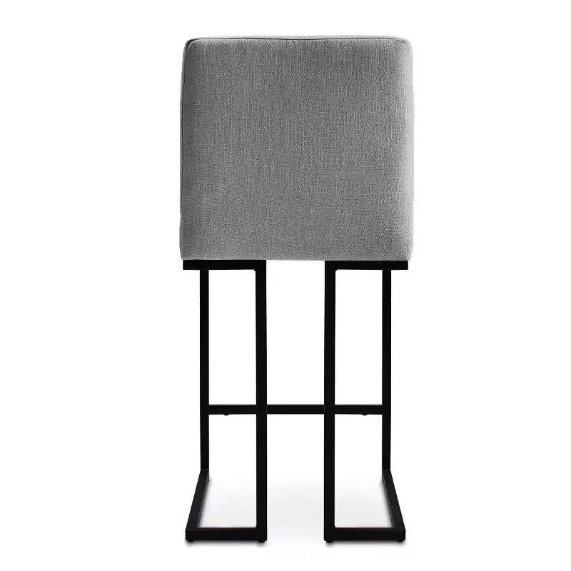 Set of 4 Modern Counter Height Bar Stools, 25" Upholstered Kitchen Island Chairs with Black Metal Sled Base