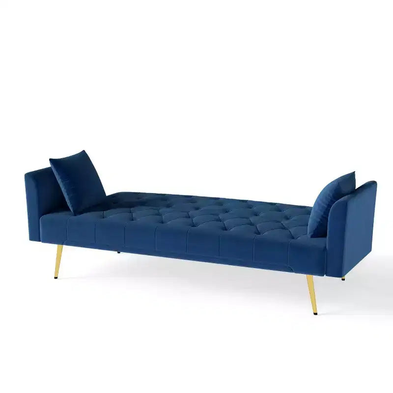 Modern Velvet Recliner Sleeper Sofa with 3-Position Adjustable Backrest, Convertible Sofa Bed for Small Living Rooms or Guest Rooms