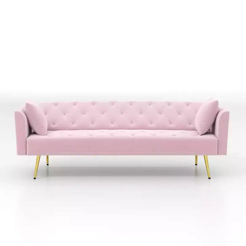 Modern Velvet Recliner Sleeper Sofa with 3-Position Adjustable Backrest, Convertible Sofa Bed for Small Living Rooms or Guest Rooms